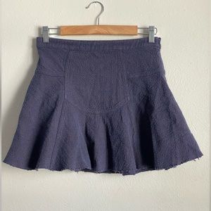 Free People purple side zip mini skirt